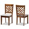 Baxton Studio Caron Modern and Contemporary Grey Fabric and Walnut Brown Finished Wood 2-Piece Dining Chair Set 177-10547-Zoro - alternate 1